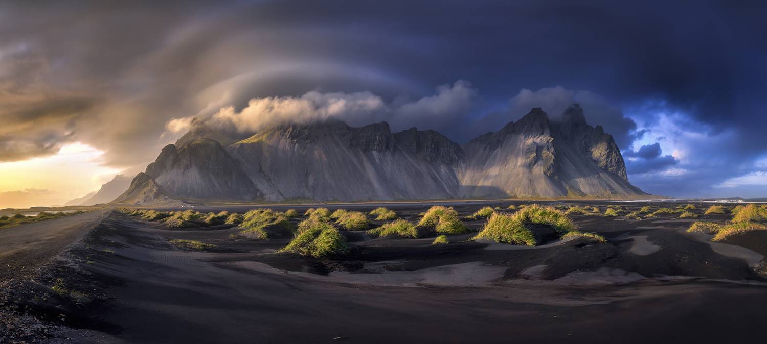 Iceland, stdokksnes, landscape, nature, beach. clouds, colors, lights, Ignacio Municio