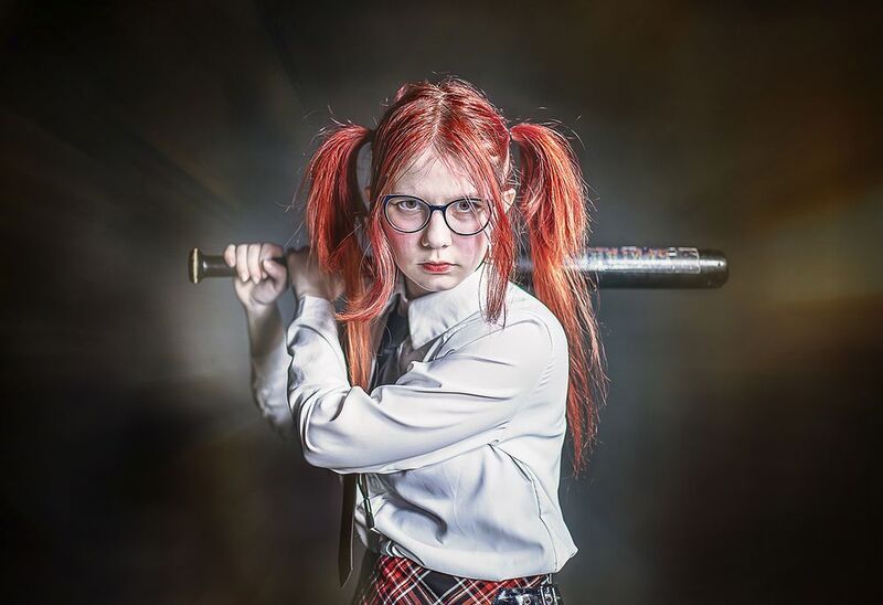 оружие, бита, девочка, хвосты, добрый день! Ну здравствуй.... или добрый день! фото превью