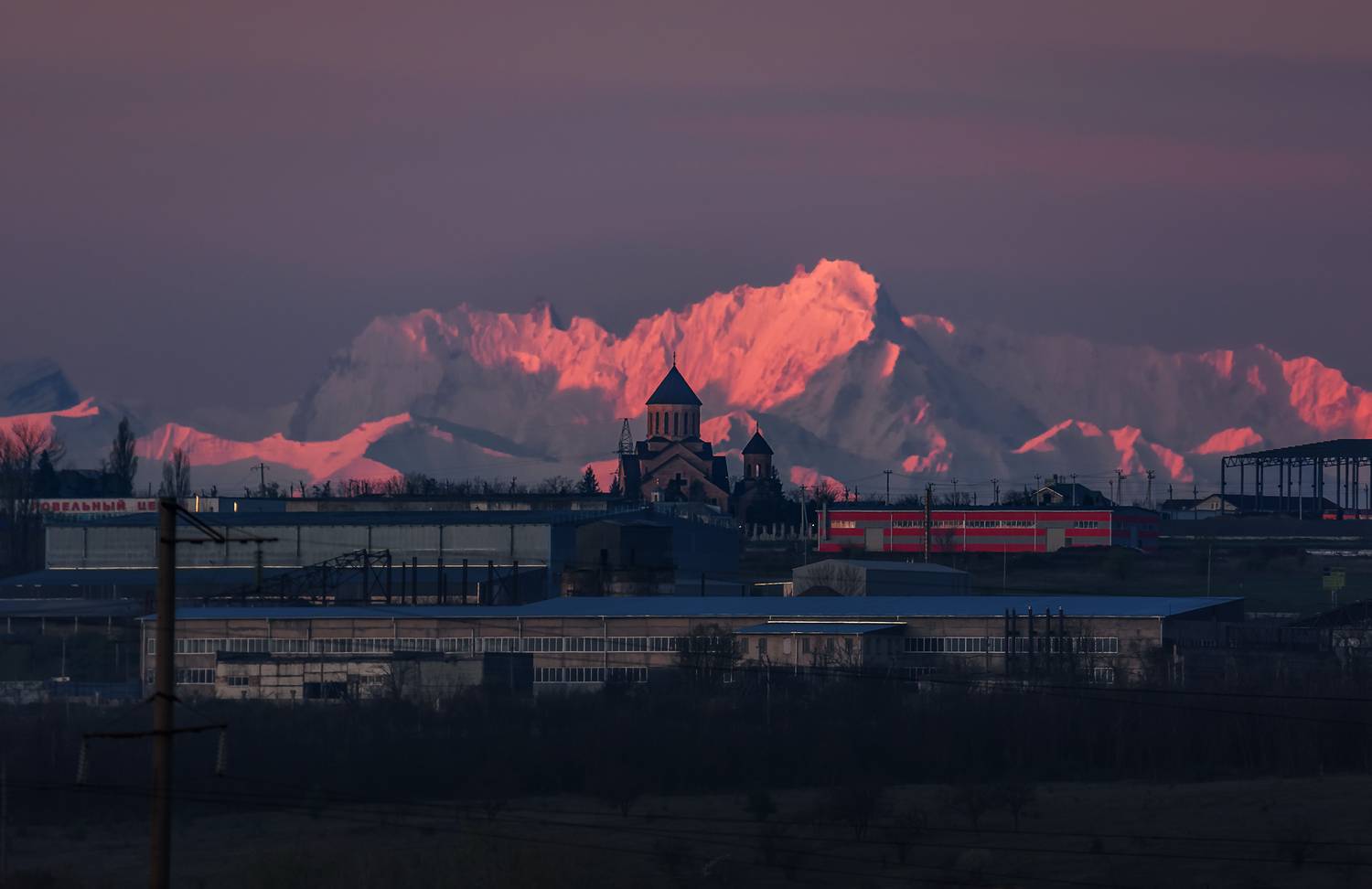 кавказ, кмв, кавказские минеральные воды, горы, георгиевск, храм, рассвет, весенний рассвет, главный кавказский хребет, дыхтау, северный массив, Zakharov Armen