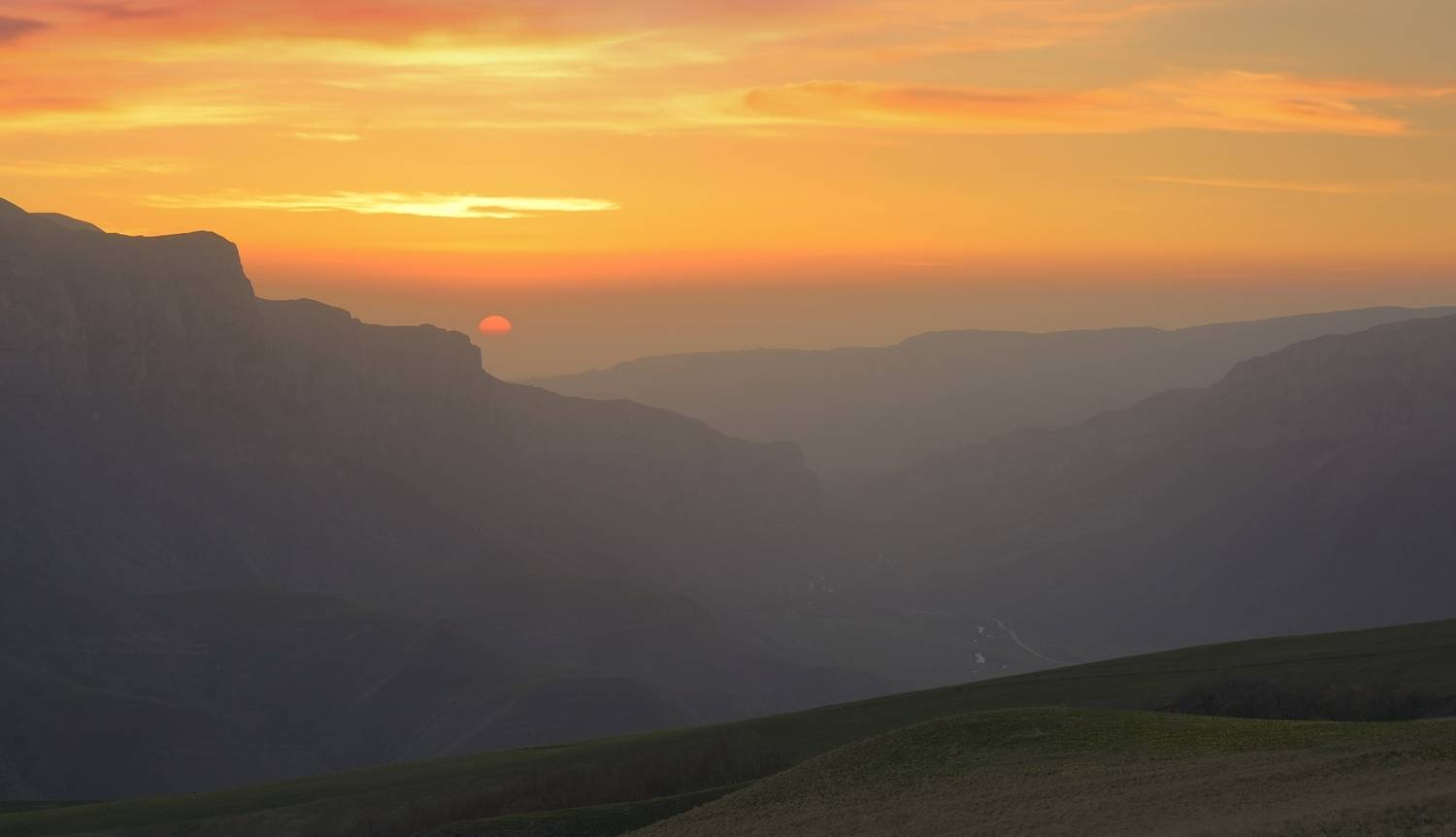 горы весна кавказ рассвет, Александр Жарников