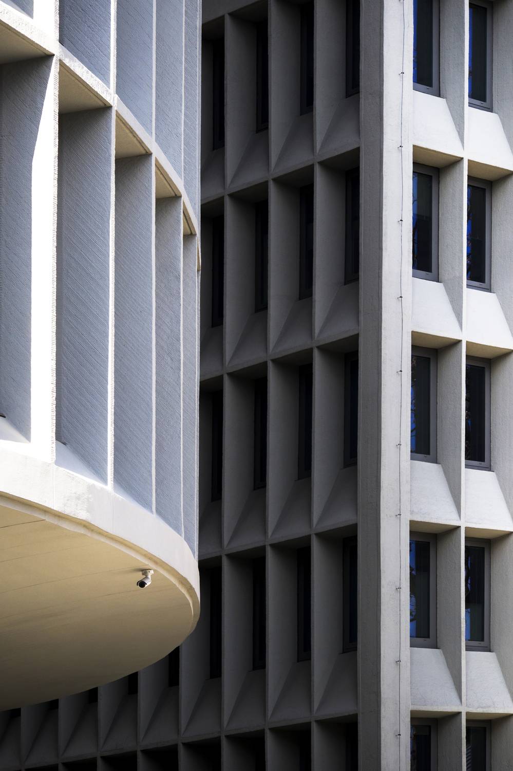 Vertical, Poznań, Architecture, City, Modern, Facade, Window, Day, Apartment, House, Damian Cyfka
