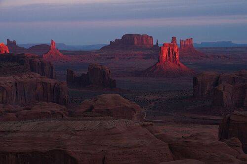 Hunts Mesa в Долине Монументов, США