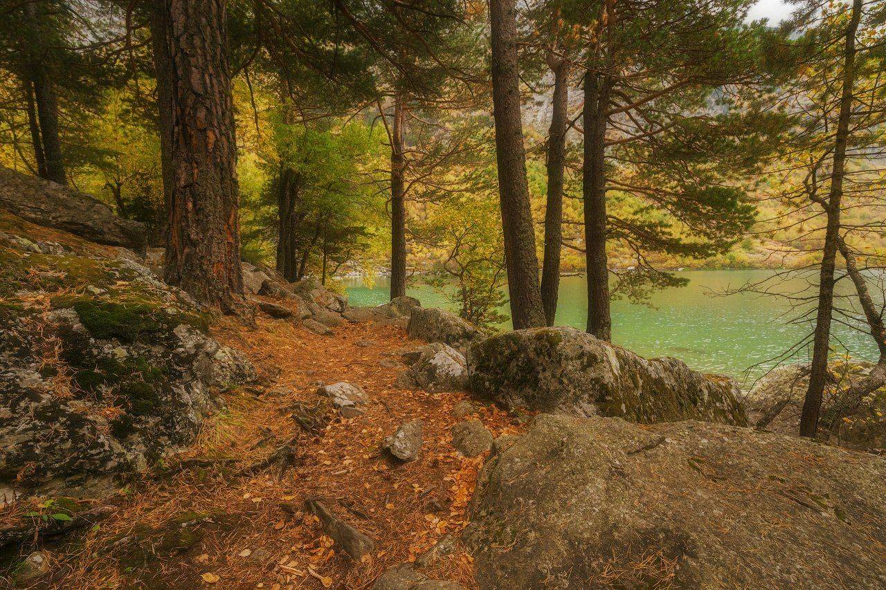 Autumn, Gold, Бадукское, Заповедник, Кавказ, Карачаево-черкесия, Кчр, Озеро, Осень, Теберда, Игорь Подобаев