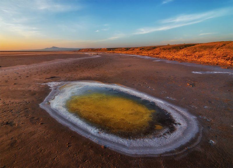 Баскунчак, Весна, Восход, Озеро, Пейзаж, Природа, Рассвет, Соль, Утро Яичница фото превью