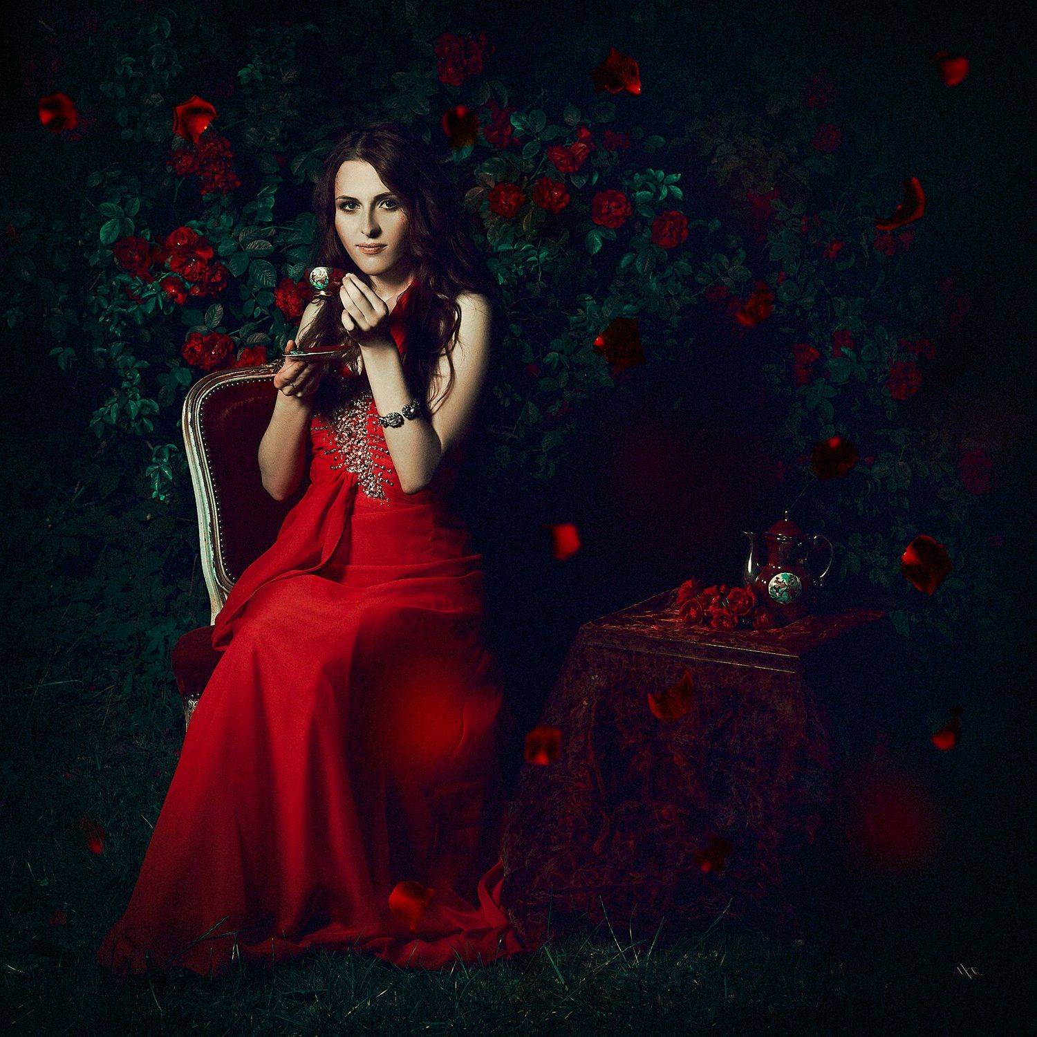 Mood, Portrait, Roses, Woman, Руслан Болгов (Axe)