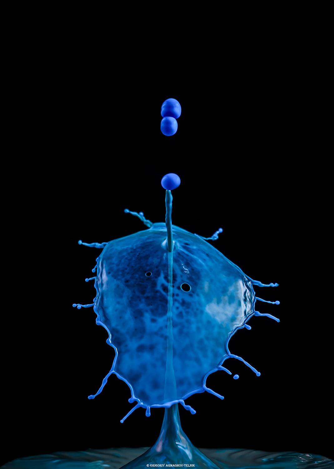 drops, macro, colors, liquid, color_water, macro_photo, water, blue, abstract, Армашов-Тельник Григорий