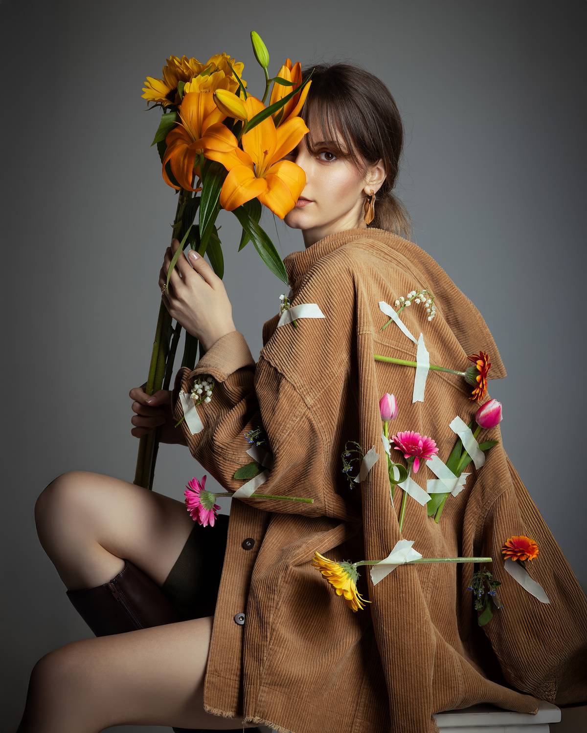 девушка, цветы, портрет, Дмитрий Александров