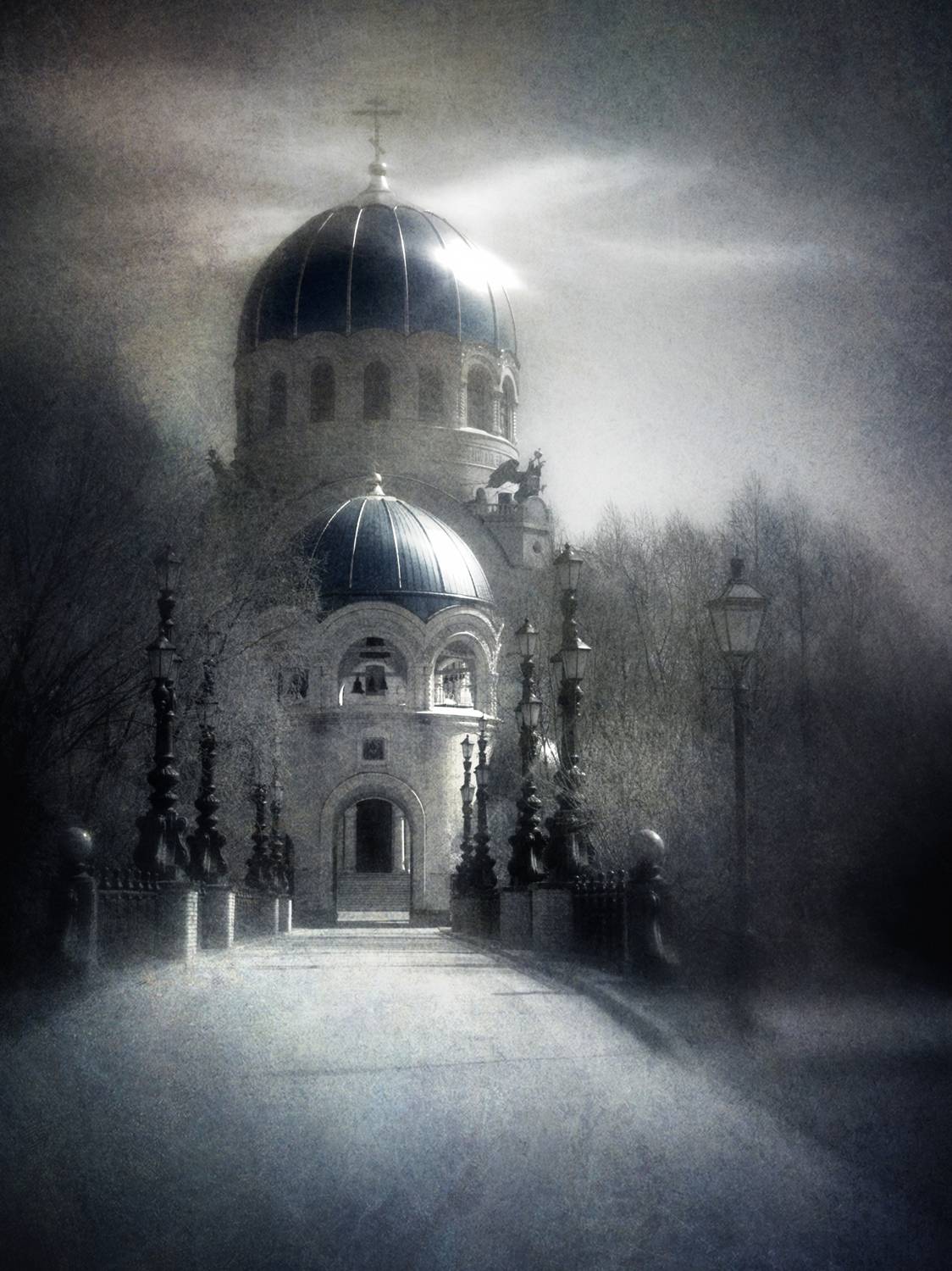 чб, храм, церковь, пикториализм, Сергей Кот