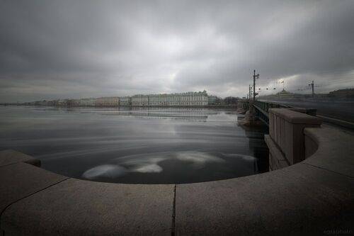 90 секунд невского ледохода у Дворцового моста