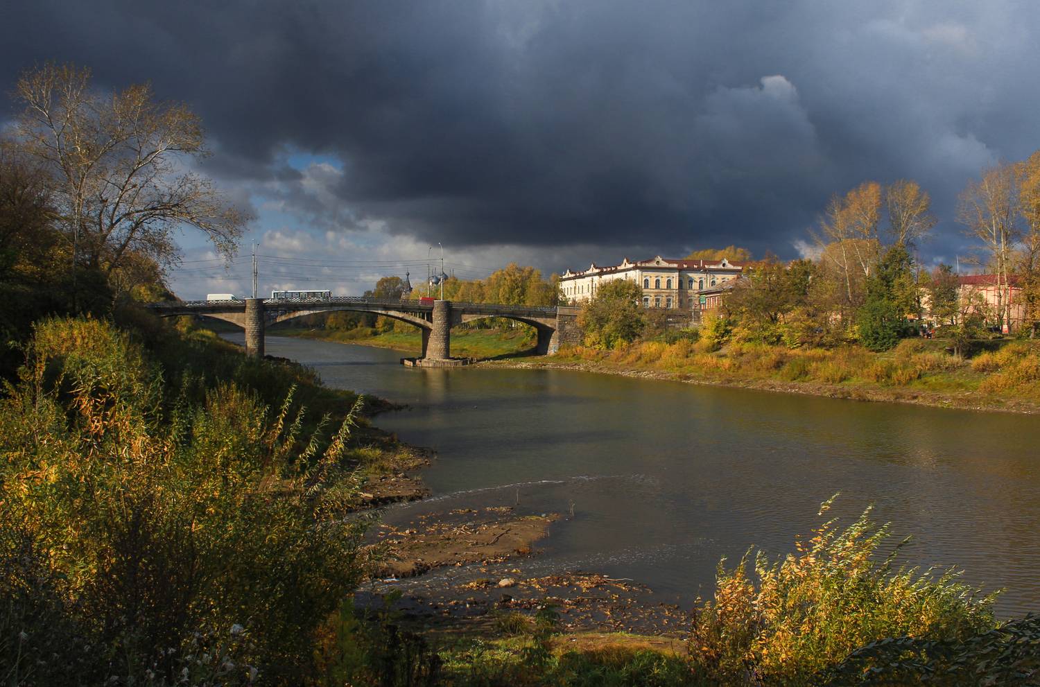 вологда, лето, тучи, река, мост, Наталия Колтакова