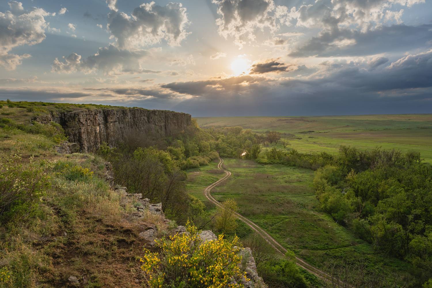 закат, скалы, вечер, тучи, ростовская область, зайцевка, Шишкалов Константин
