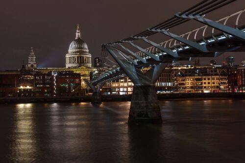 London - St. Paul's Cathedral and Millennium Bridge