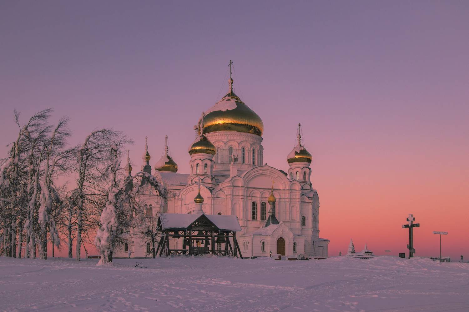 белая гора, зима, монастырь, галина новинская