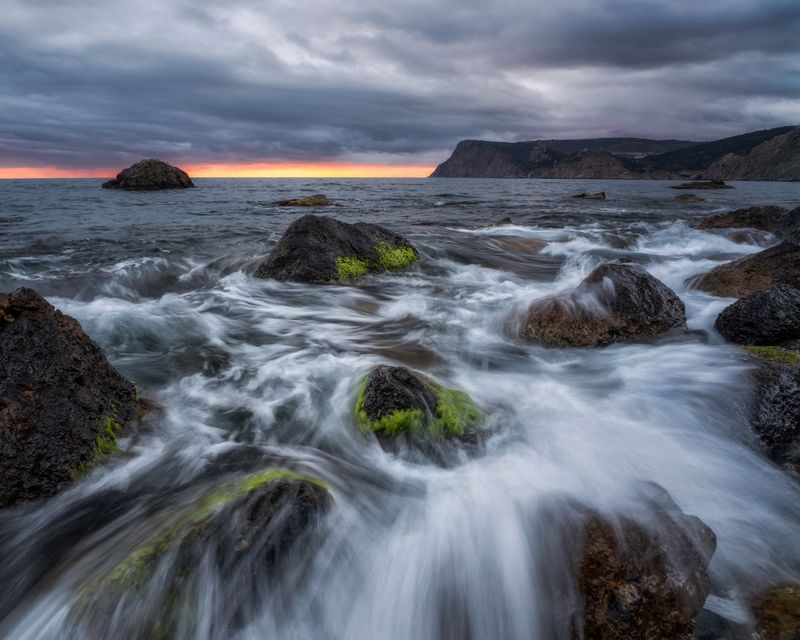 морской пейзаж, море, скалы, балаклава, севастополь, Хмурится небо фото превью