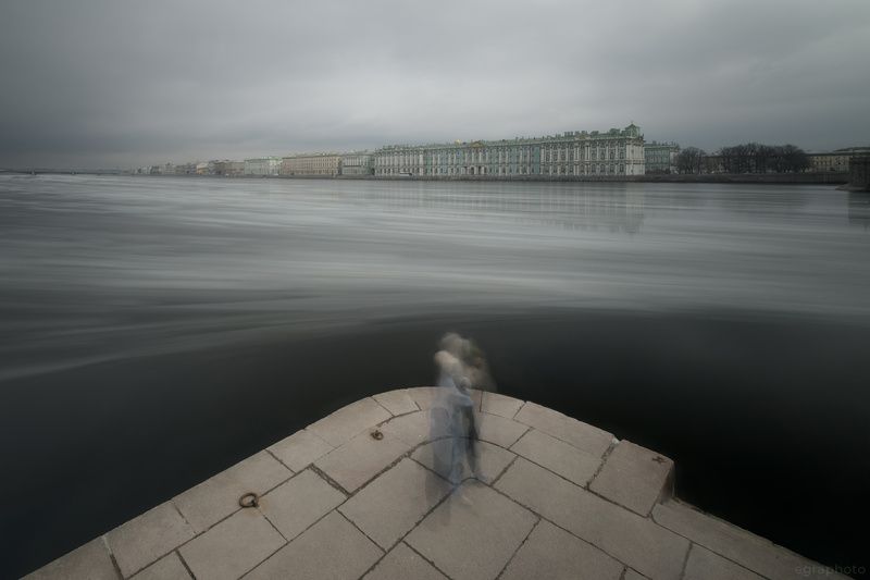 санкт-петербург, спб, россия, питер, spb, saint-petersburg, piter, russia, нева, ледоход, эрмитаж, зимний дворец Призраки невских берегов фото превью