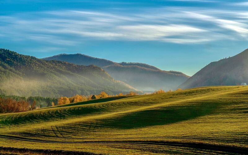 алтай, камлак, осень Вечер в лугах Камлака фото превью