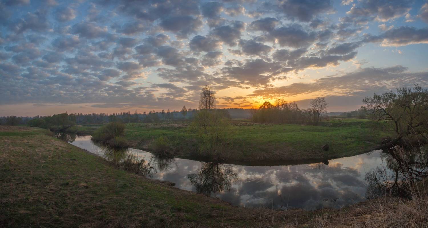 весна, река, поле, лес, Свистков Александр