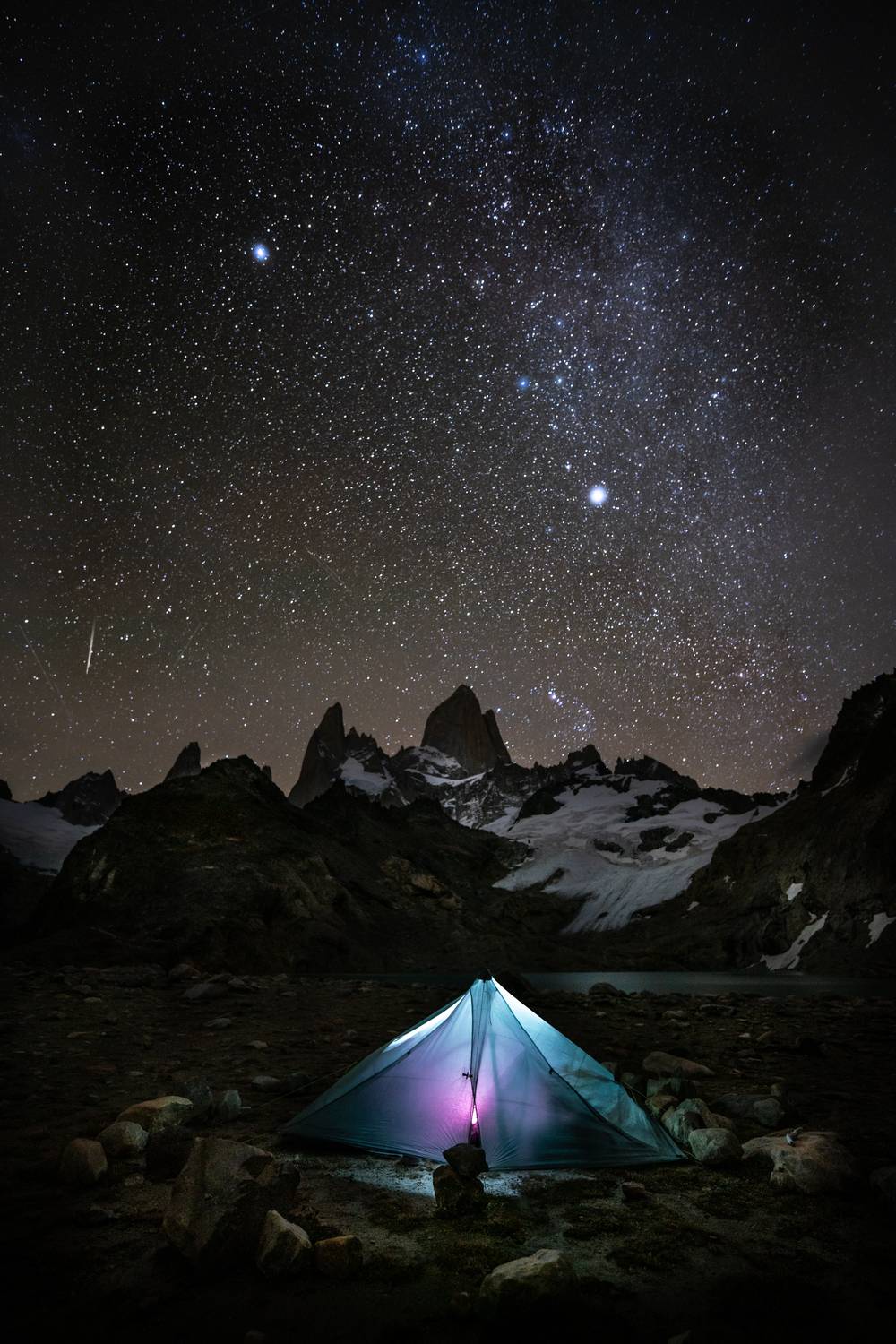 night, fizroy, patagonia, argentina, Ганюшкин Владимир