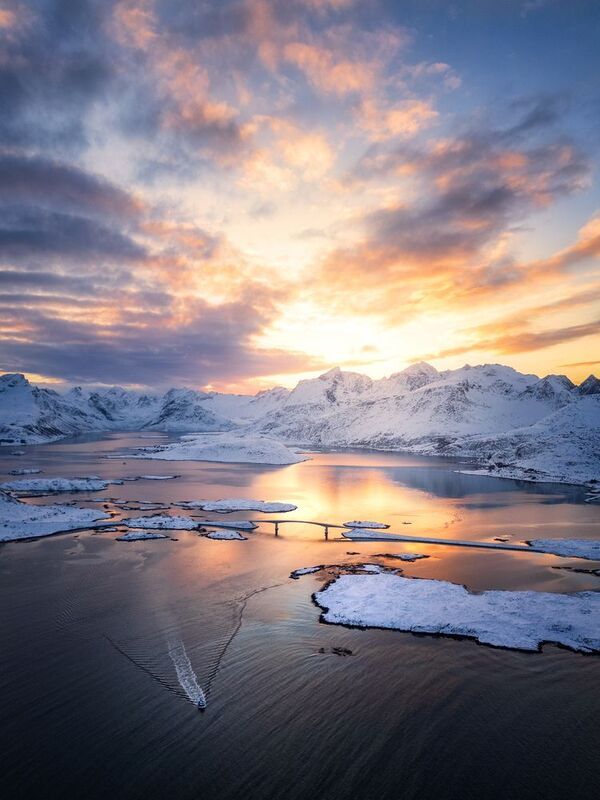 Lofoten sunset фото превью