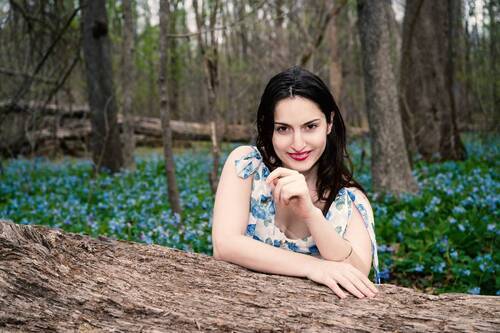 Anna with Bluebells