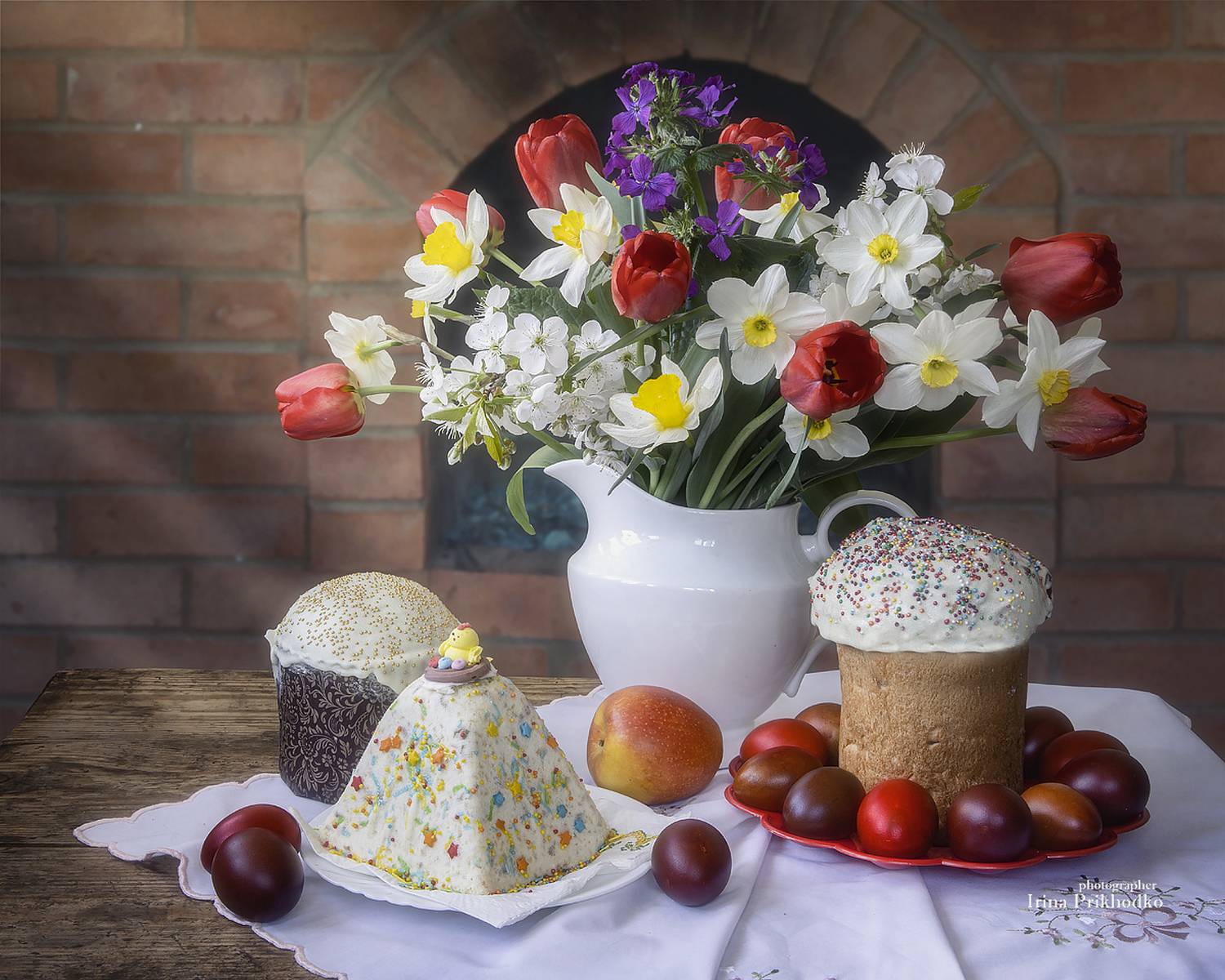 натюрморт, цветы, букеты, весна, Пасха, , Приходько Ирина