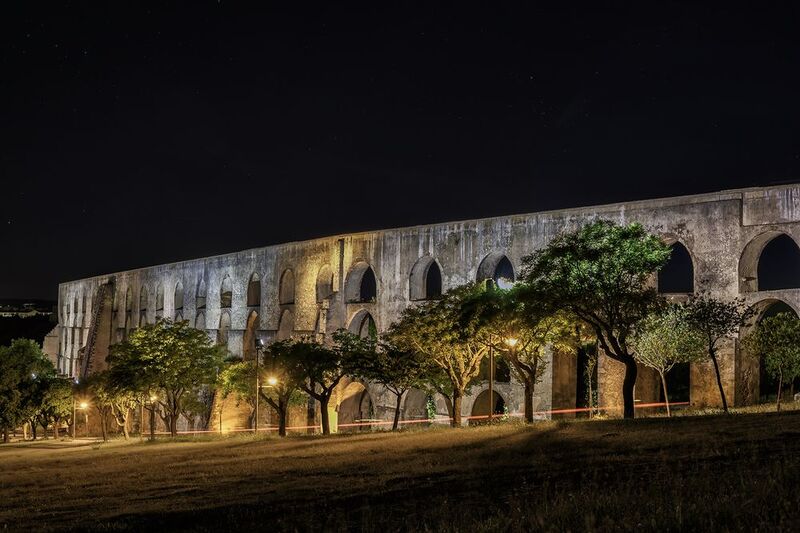 aqueduct, night Aqueduct at night фото превью