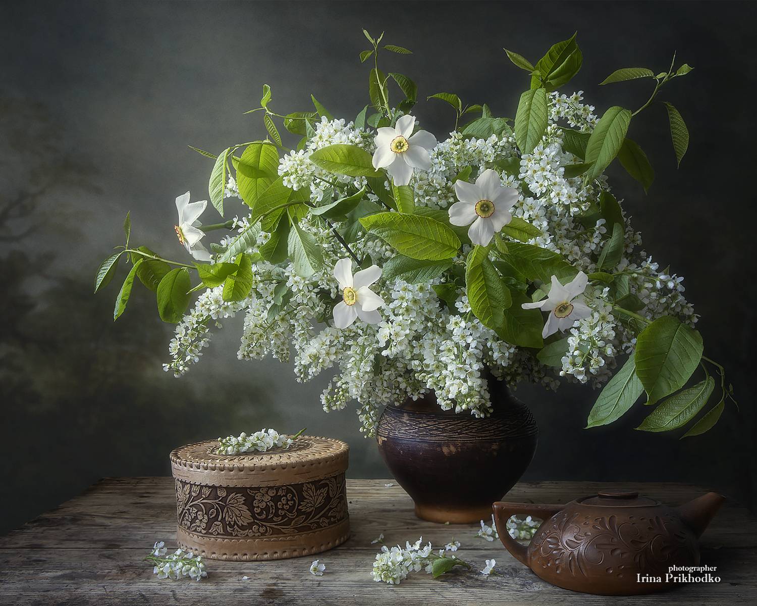 натюрморт, цветы, весна, букеты, черемуха, Приходько Ирина