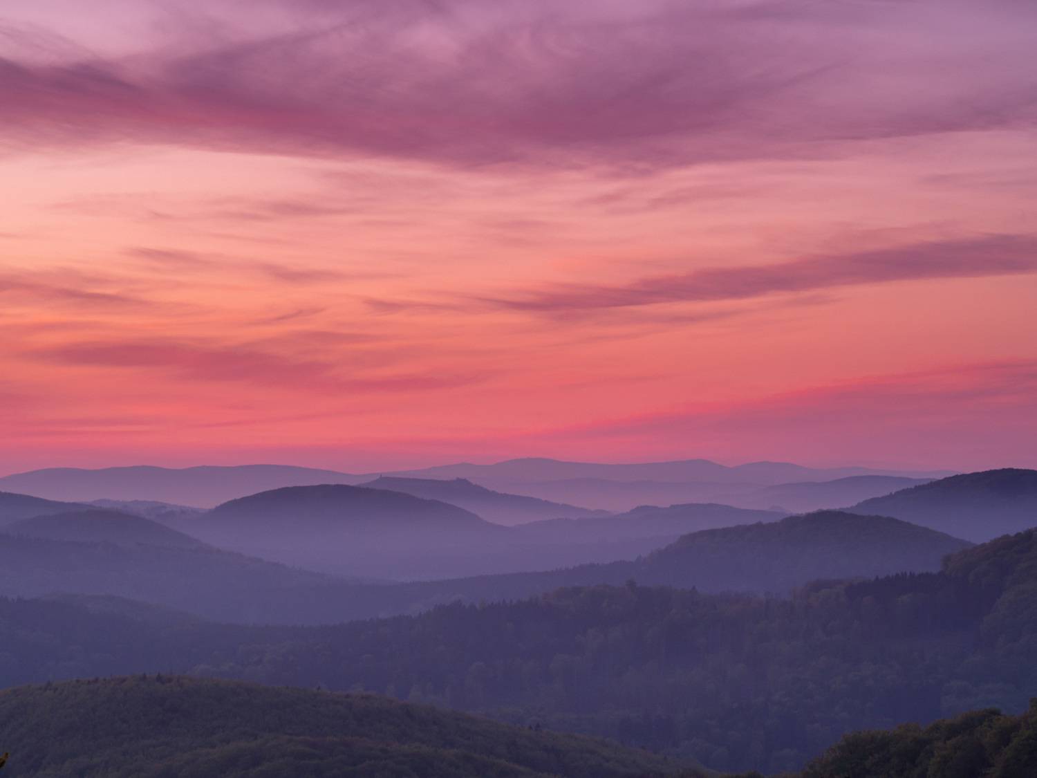lusatian mountains,czechia,czech,czech republic,cesko,sunrise,colours,clouds,painting,dreamy, Slavom&iacute;r Gajdo&scaron;