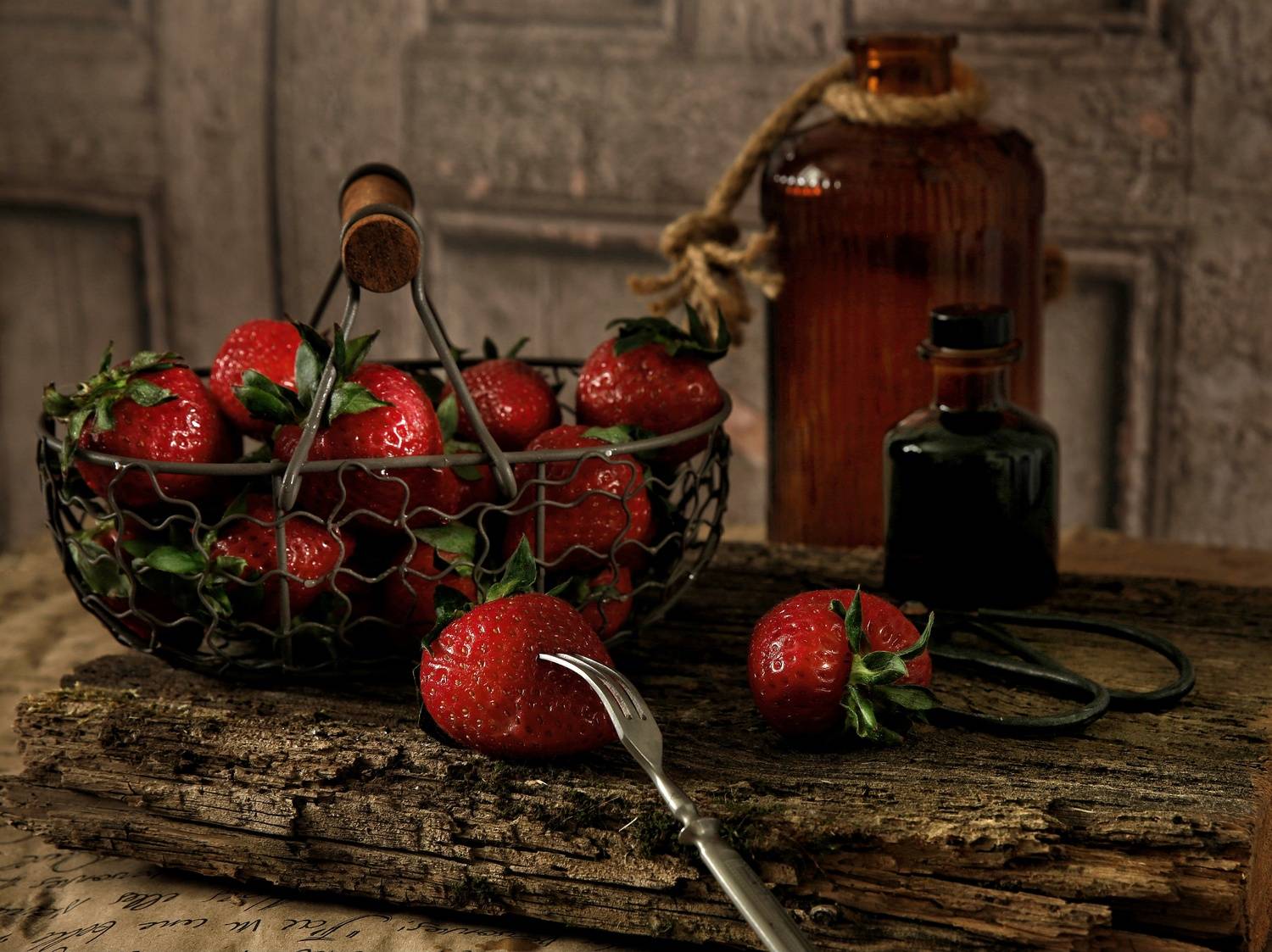 натюрморт, ягоды, клубника, Angelica Medvedeva