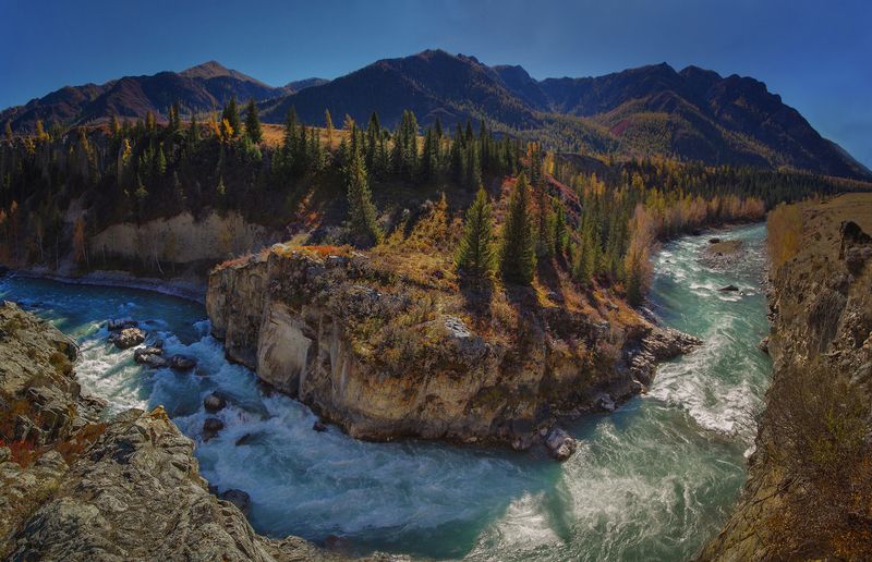 алтай, сибирь, чуйский тракт, горы, осень, река, чуя, порог горизонт, валерий чичкин На пороге Горизонт фото превью