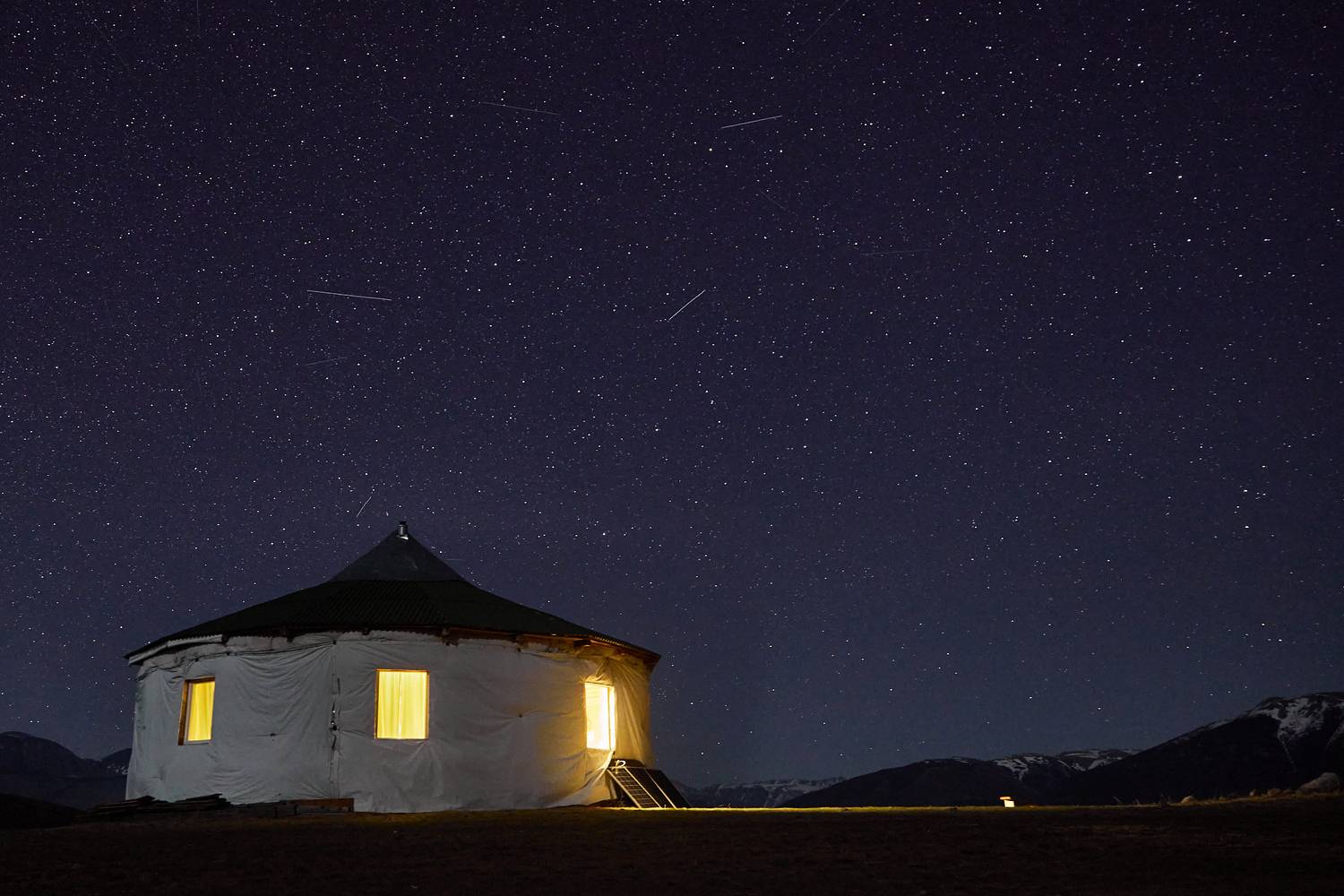 пейзаж, горы, алтай, небо, звезды, ночь, природа, Попов Станислав