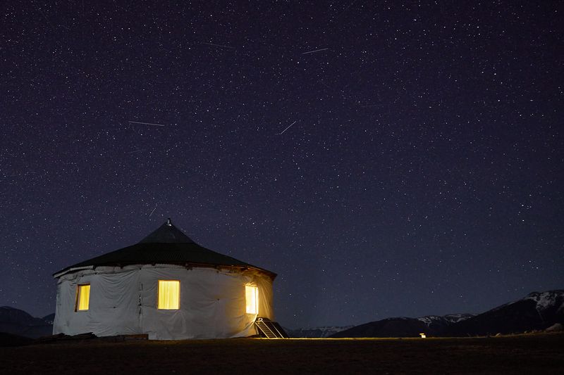 пейзаж, горы, алтай, небо, звезды, ночь, природа Под океаном звезд фото превью