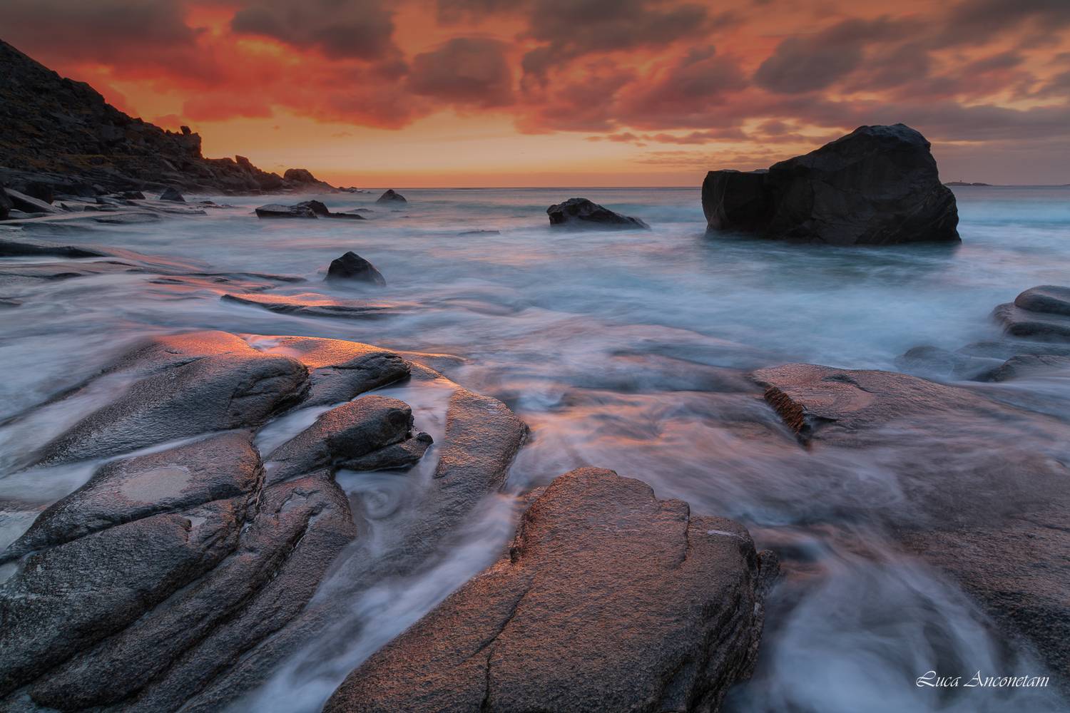 sunset lofoten nature water sea seascape travel, Anconetani Luca