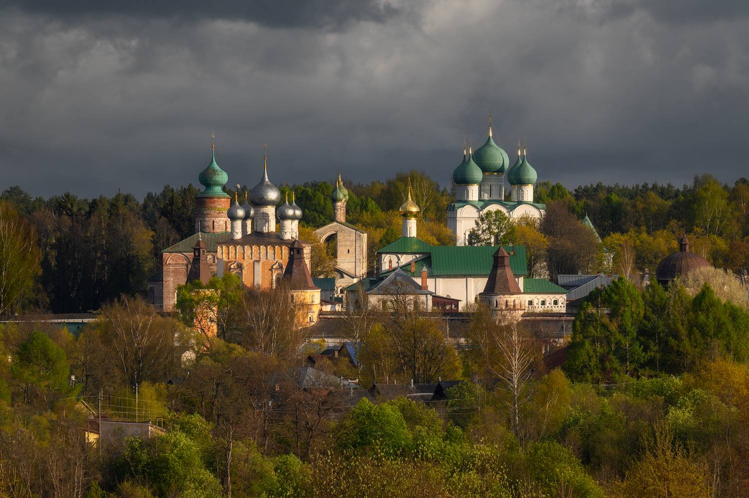 борисоглебский, ярославская область, россия, храм, церковь, православие, монастырь, весна, вечер, тучи, гроза, Томислав Ракичевич