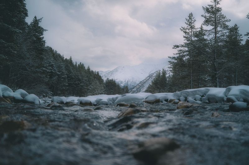 mountains, summer, landscape, rock, highland, sunset, nature, caucasus, Терскол. фото превью