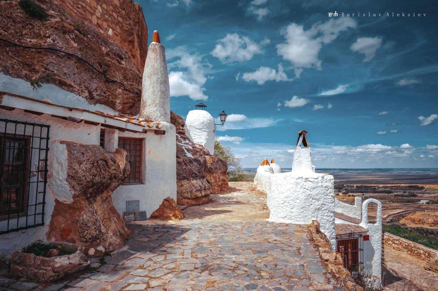 chinchilla de monte-arag&oacute;n,spain,travel,house,building,white,blue,sky, Алексиев Борислав