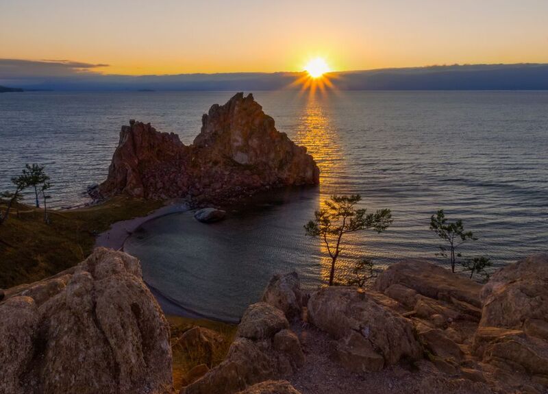 байкал, озеро, пейзаж, закат Шаманка фото превью