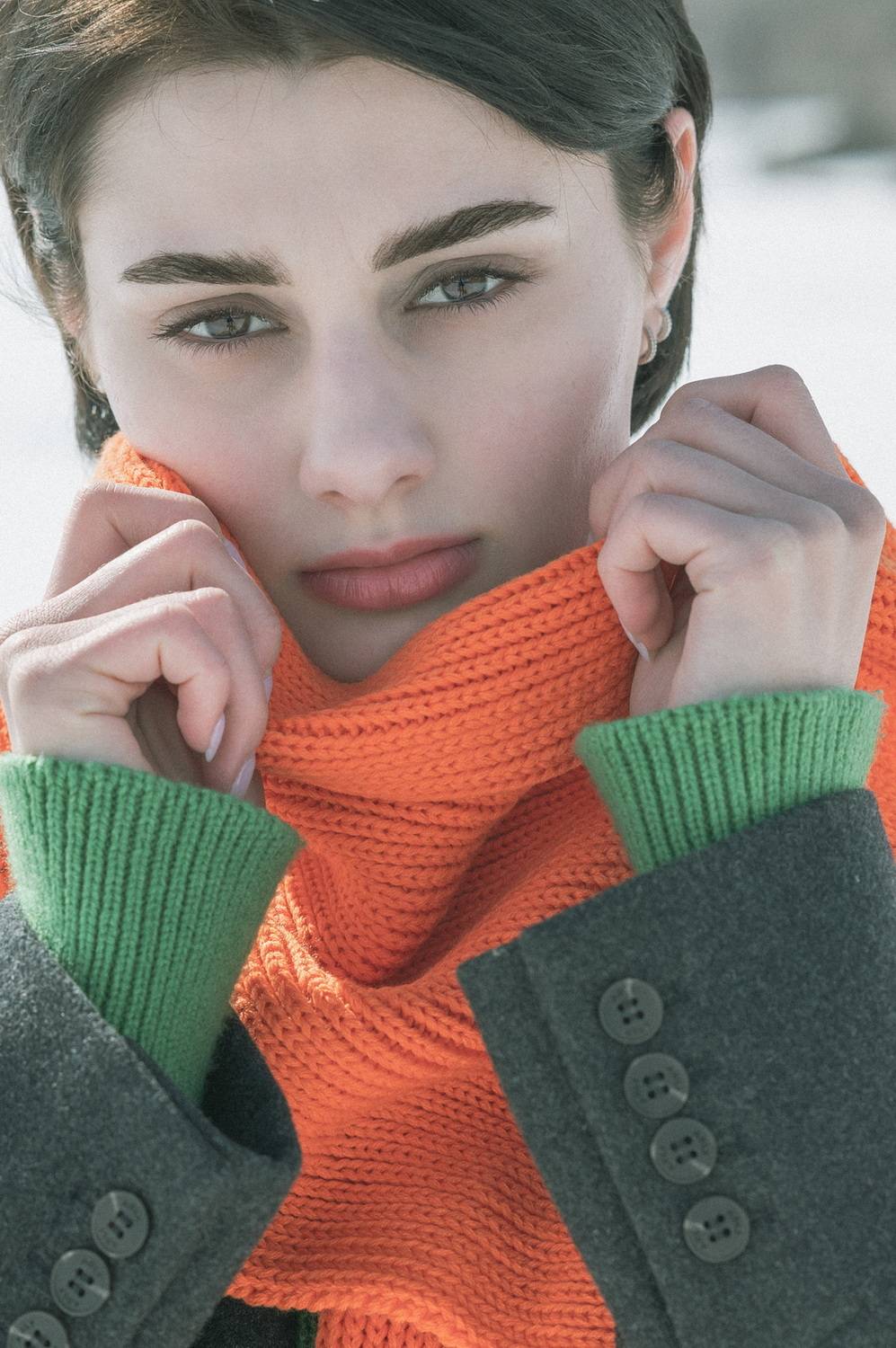 модель, цвет, глаза, девушка, короткая стрижка, портрет, Арсен Алабердов