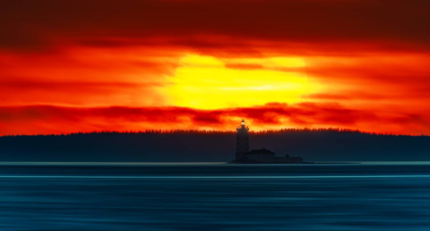 толбухин, маяк, кронштадт, финский, залив, санкт-петербург, котлин, остров, ленинградская, область, солнце, закат, телевик, телеобъектив, Dmitry Yudchenko