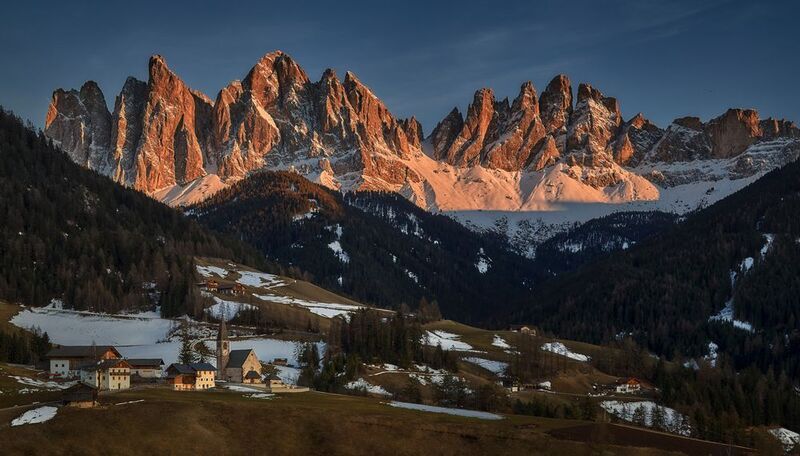 гоы, закат, альпы, южный тироль, путешествия Santa Maddalena Alta фото превью