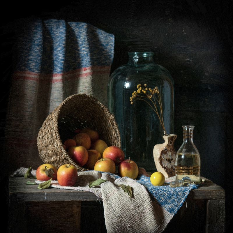 Этюд с яблоками фото превью