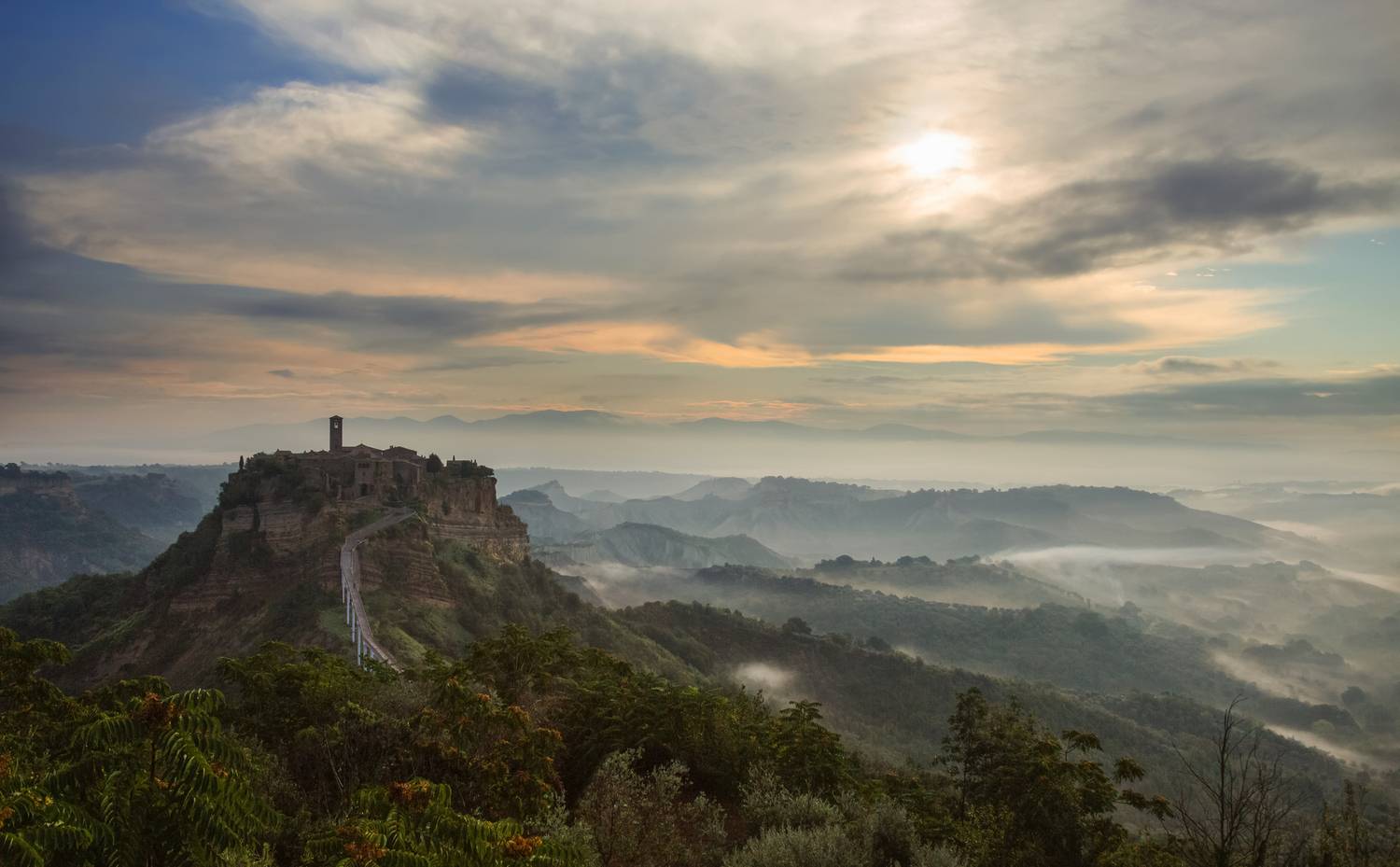 туман город пейзаж, Мурзинов Виктор