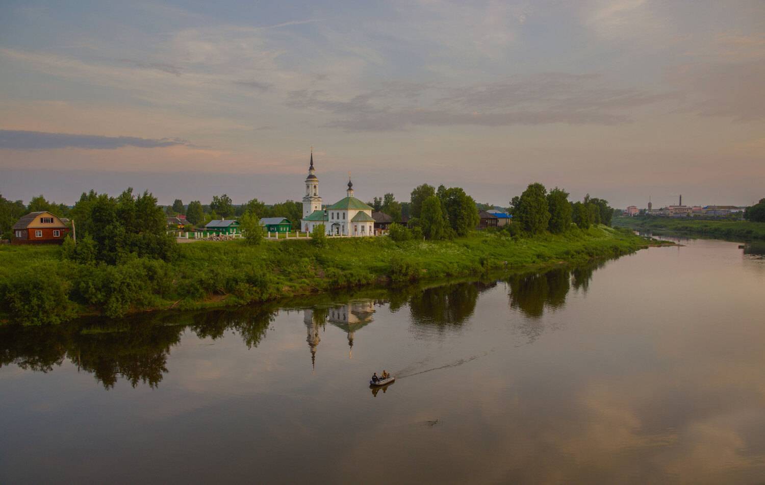 река пейзаж утро лето, Мурзинов Виктор