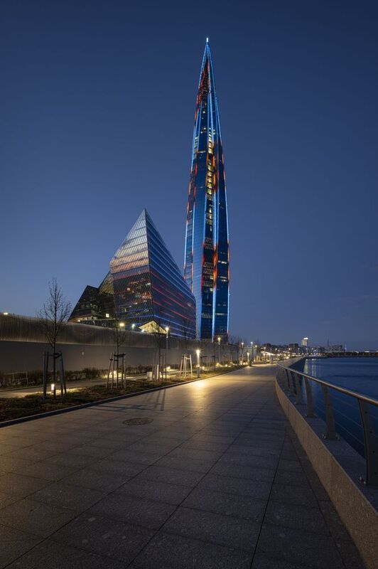 санкт-петербург , питер , лахта центр Лахта-центр в праздничном наряде . фото превью