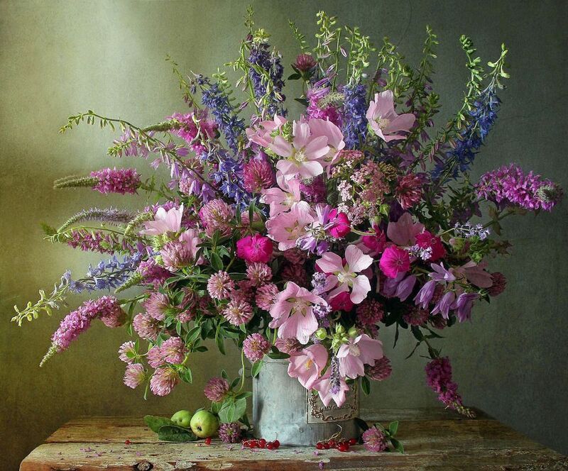 натюрморт, цветы, полевые цветы, лето, марина филатова, ромашки *** фото превью