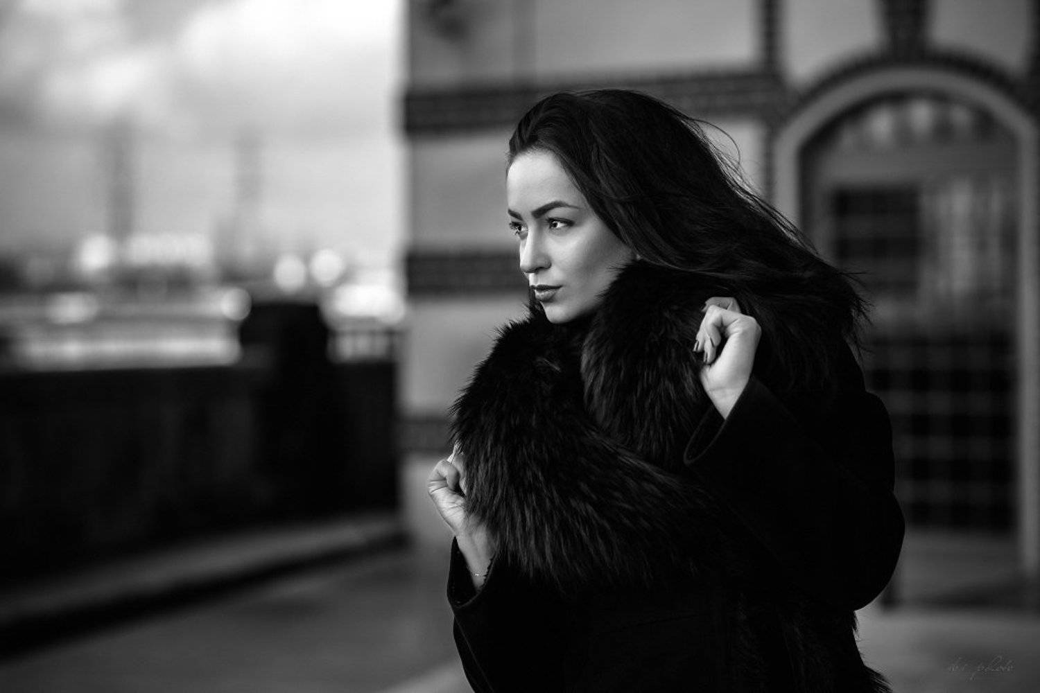 Black and white, Portrait, Woman, Izabela Bilinska
