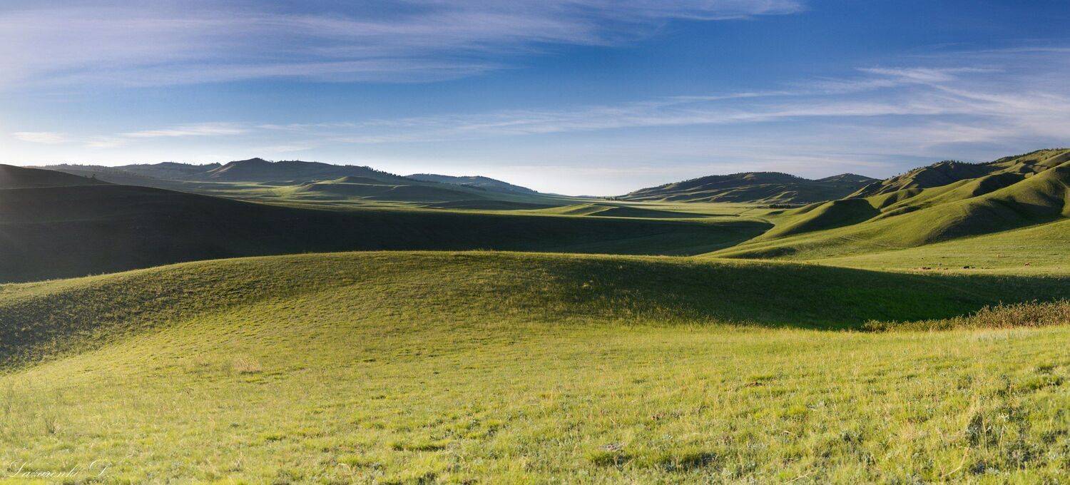 хакасия, степь, холмы, простор, Дмитрий Лазаренко