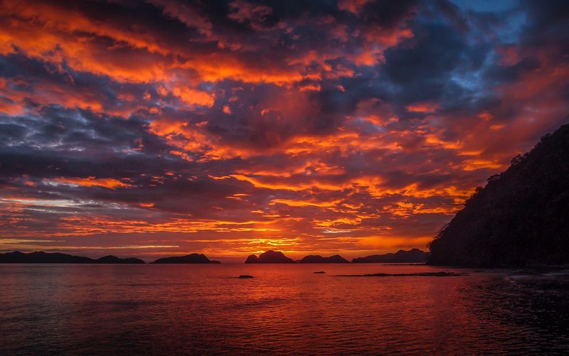 Закат, Филиппины, Эль-нидо Игра красок фото превью