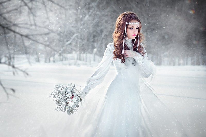 зима, портрет, снег, portrait, winter, snow **** фото превью