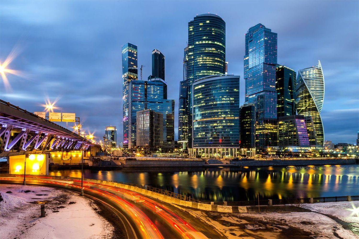 Вечер, Город, Москва, Сити, Симонян Сергей